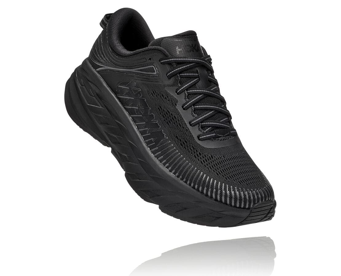 Pantofi De Mers Hoka One One Bondi 7 Dama - Negrii | Romania GHLC61437